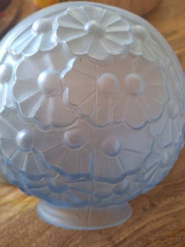 Ancien globe art deco bleu - globe, art-deco