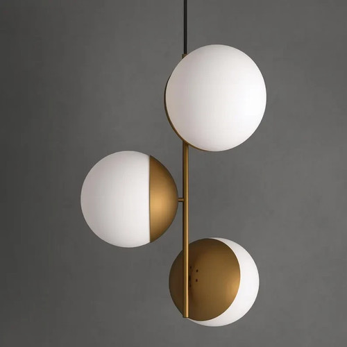 Lustre globe moderne - en, laiton